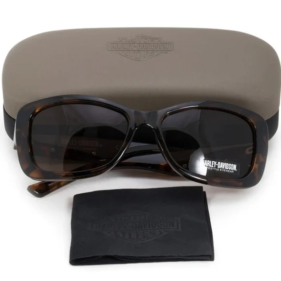 HARLEY-DAVIDSON HD 5032S 52E TORTOISE / GOLD DESIGNER SHINY ARMS HOT SUNGLASSES - Picture 3 of 10